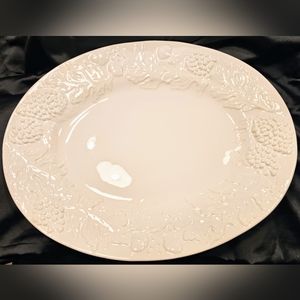 Serving Platter Ironstone-Style,Maple Leaves, Acorn/Pincones by Culinary Essenti